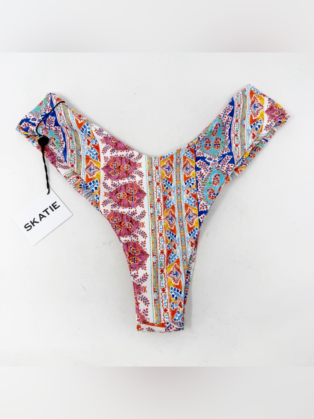 SKATIE Colorful Floral Bikini Bottom Size XL Bohemian Summer Beach Pool NEW